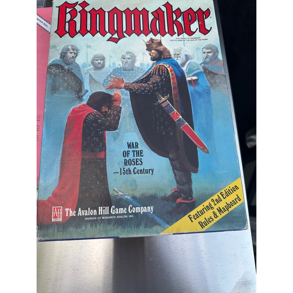 Avalon Hill Kingmaker Board Game 2nd Edition War of the Roses 15th Cent Strategy